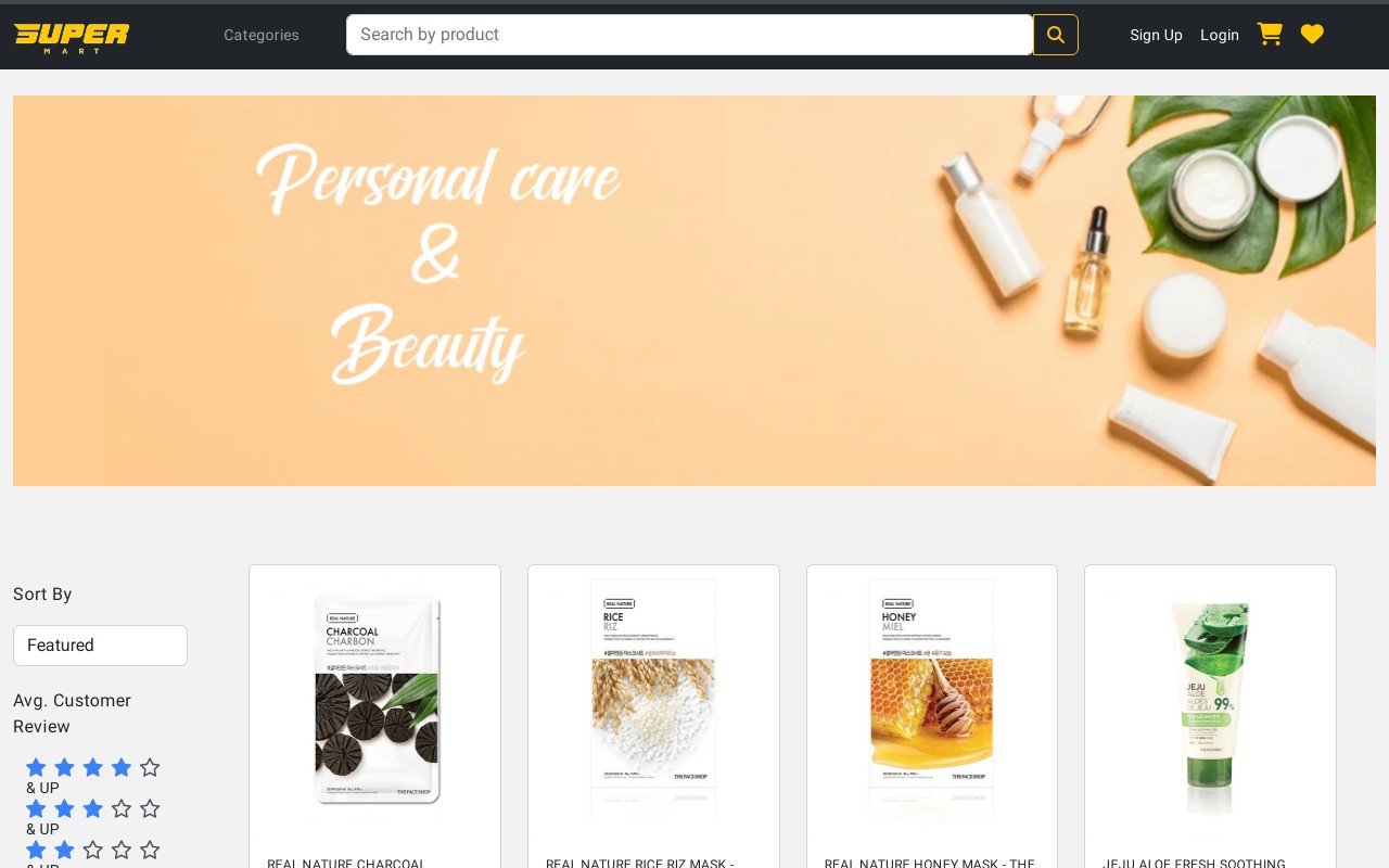 Super Mart E-Commerce website